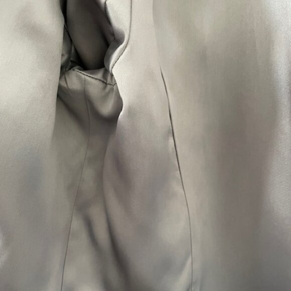 Jacques Vert VTG Jacket -metallic Gray -cropped tailord - Size 10 - Picture 4 of 9